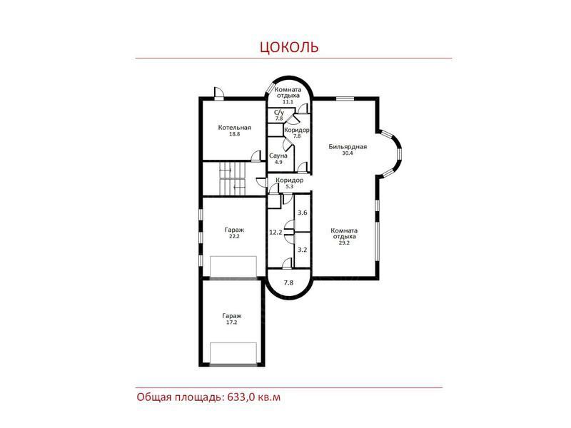 Цоколь: Продажа Дом 630 м² на участке 15 сот. в Береста